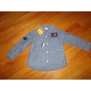 Gymboree "RAD" denim‎ shirt size 18-24 months New with Tags long sleeve